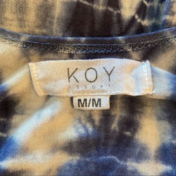 KOY RESORT BLUE BEACH TWIST BACK DRESS SIZE MEDIUM - Picture 6 of 9